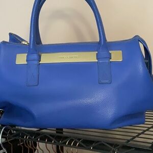 Vibrant Blue Leather Handbag